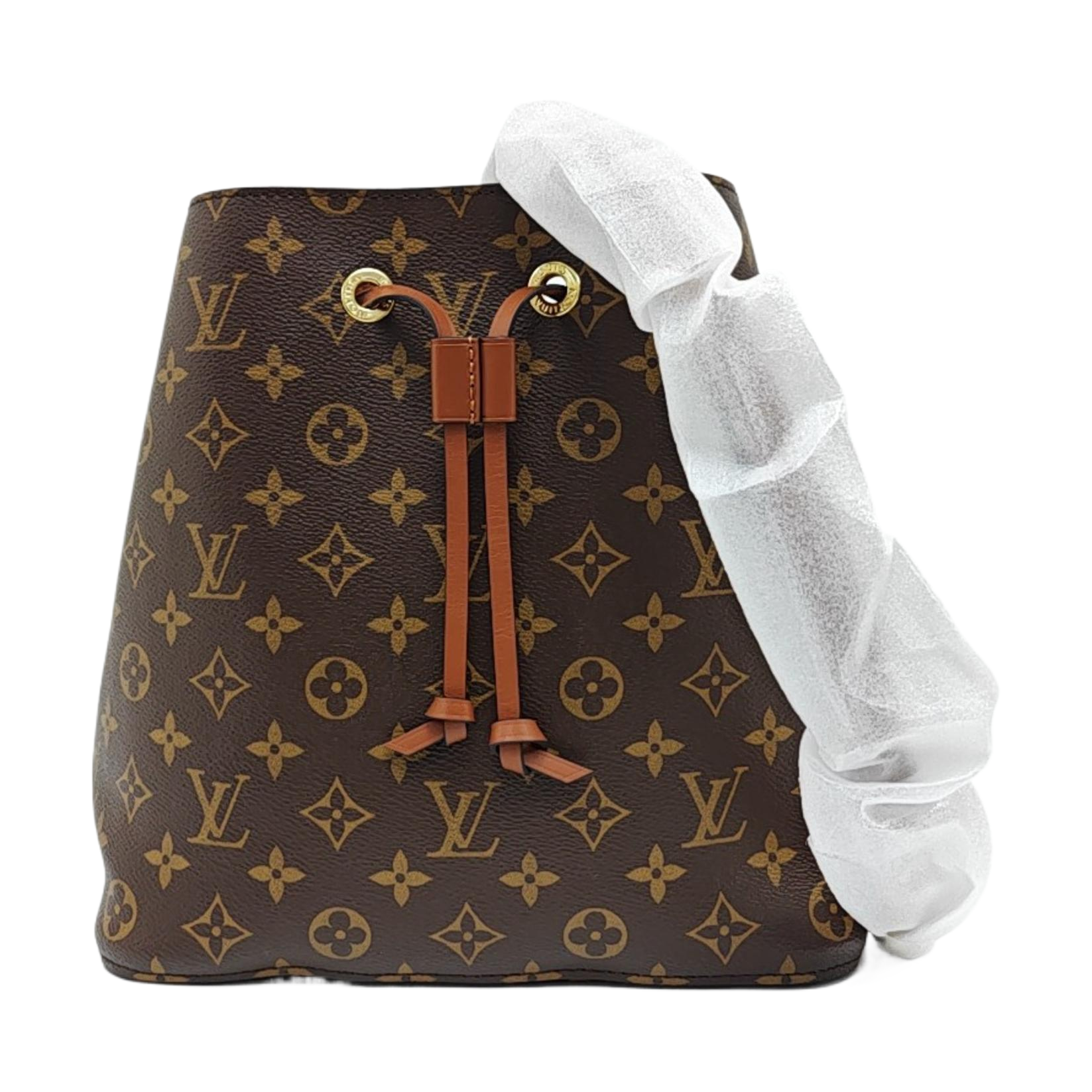 NÉONOÉ MM Monogram Coated Canvas Brown