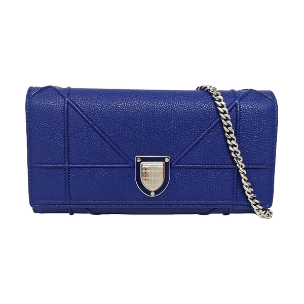 Diorama Small Cannage Calfskin Blue