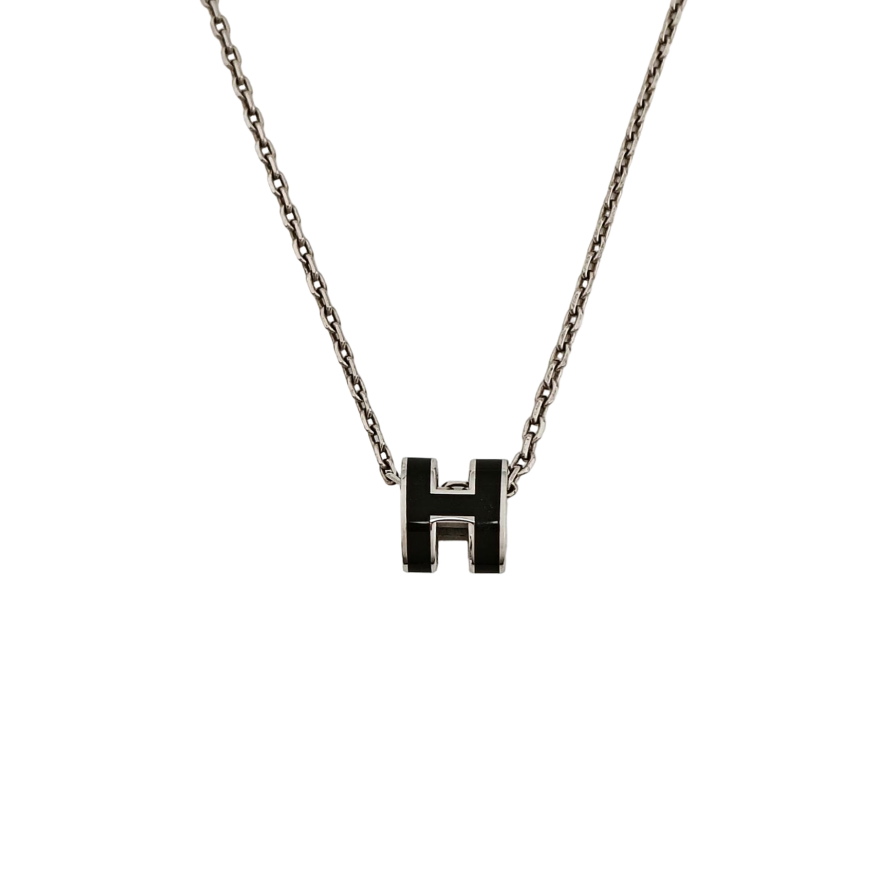 Pop H Metal Silver Necklace