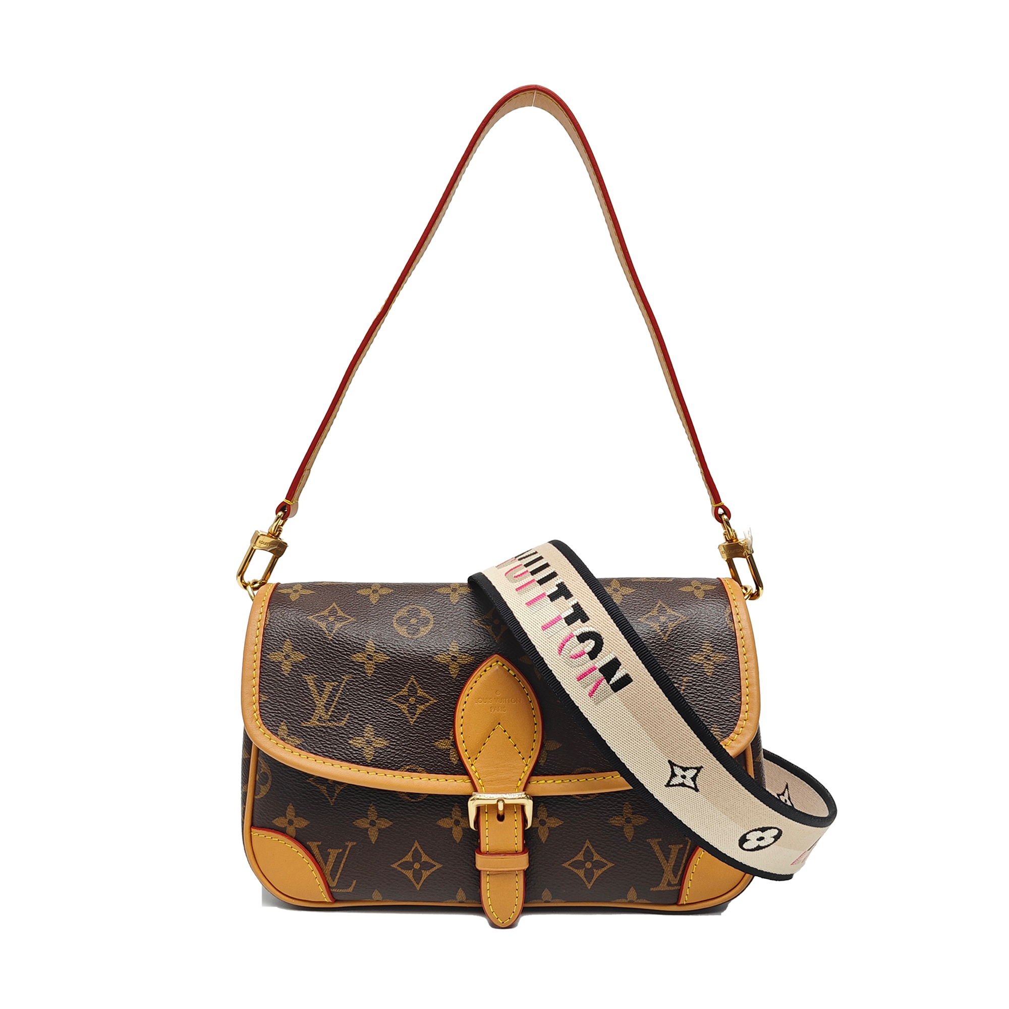 DIANE Monogram Coated Canvas Brown