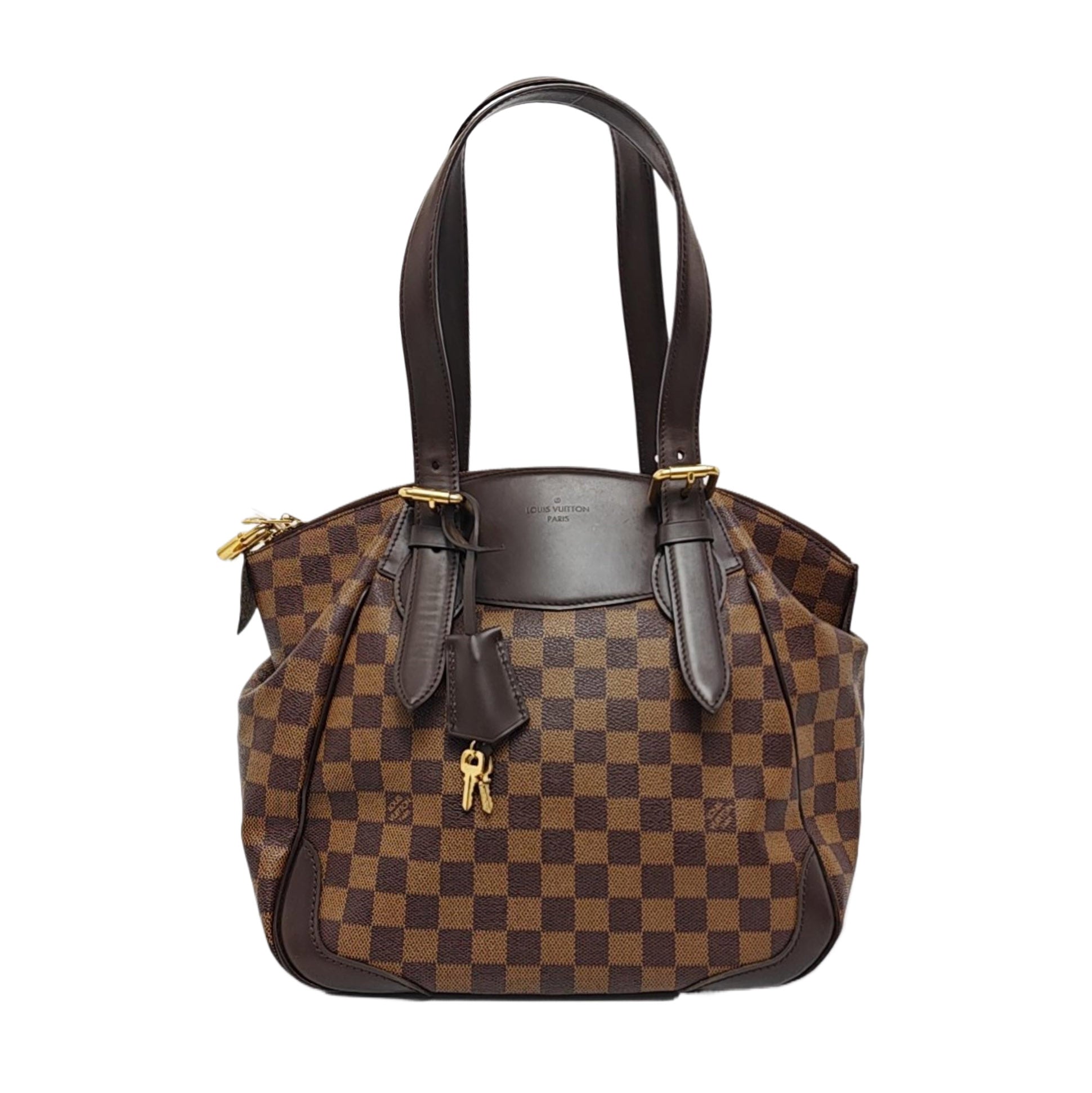 VERONA MM Damier Ebene Coated Canvas Brown