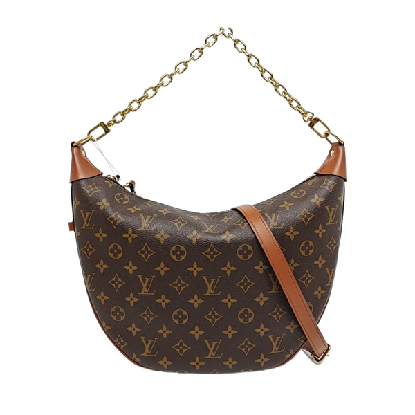 LOOP HOBO Monogram Coated Canvas Brown