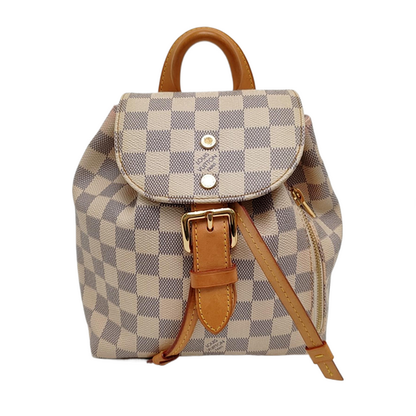 SPERONE BB Damier Azur Coated Canvas White