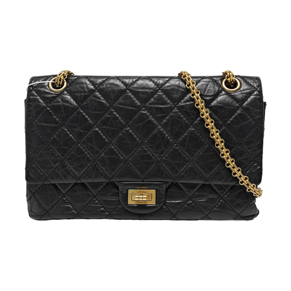 2.55 227 (jumbo) Quilted Calfskin Black