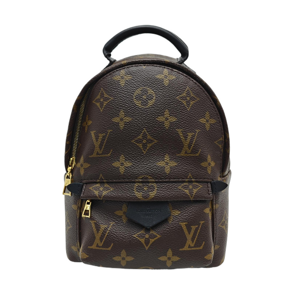 PALM SPRINGS Mini Monogram Coated Canvas Brown