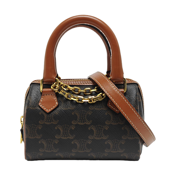TRIOMPHE CANVAS Mini Coated Canvas Brown