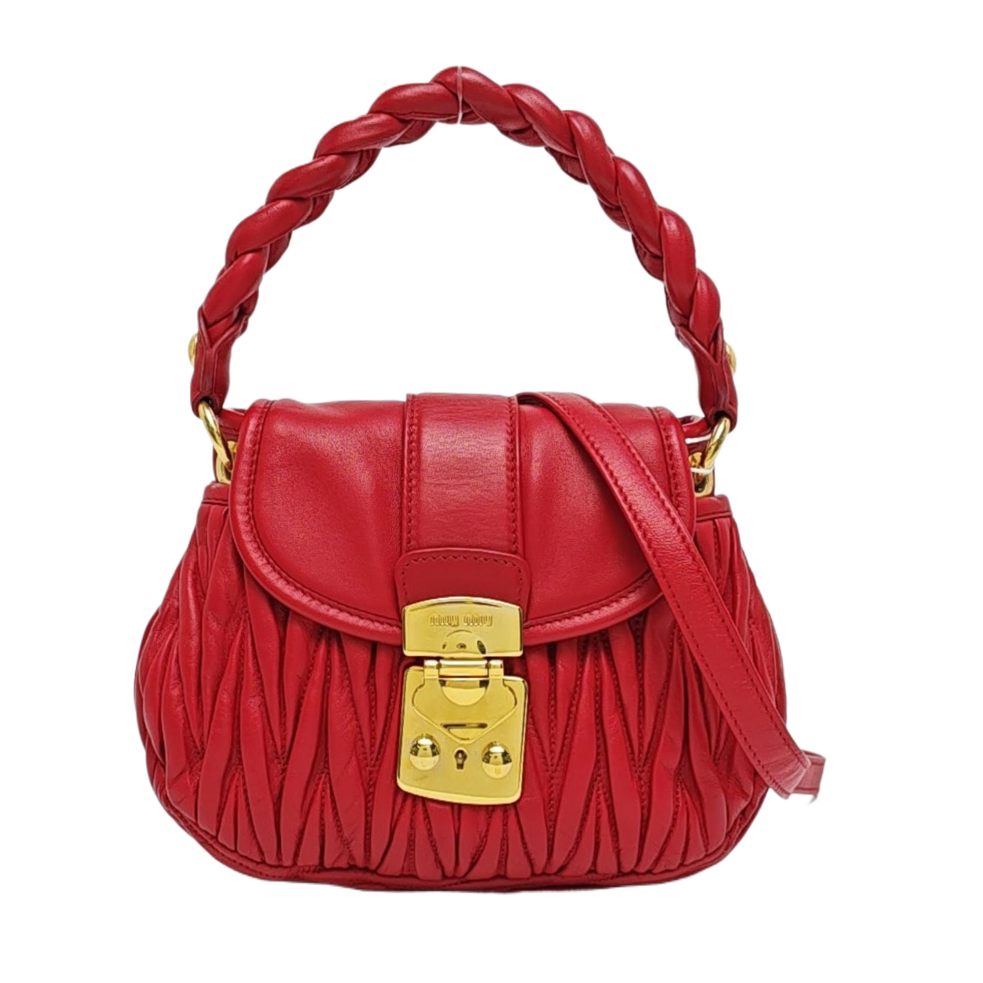 Miu Coffer Lambskin Red