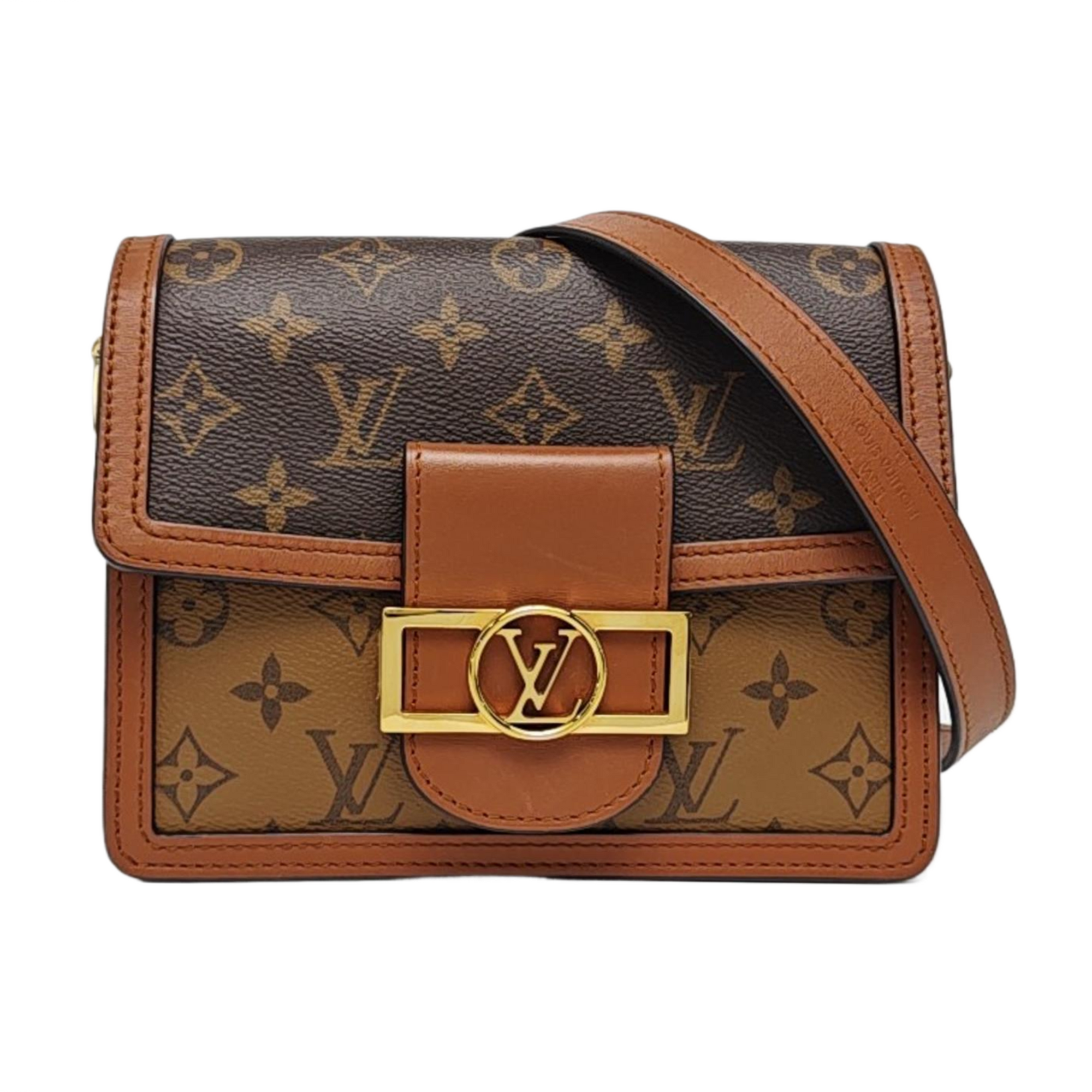 DAUPHINE Mini Monogram Coated Canvas Brown