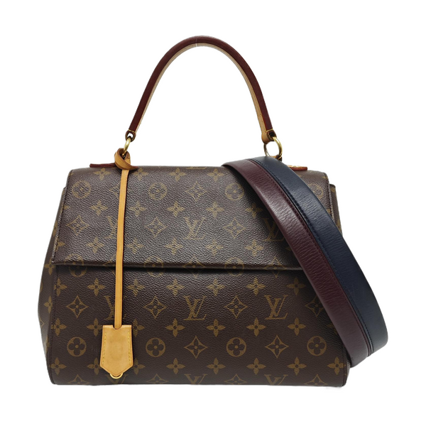 CLUNY MM Monogram Coated Canvas Brown