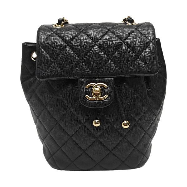 URBAN SPIRIT Small Quilted Grained Calfskin Black