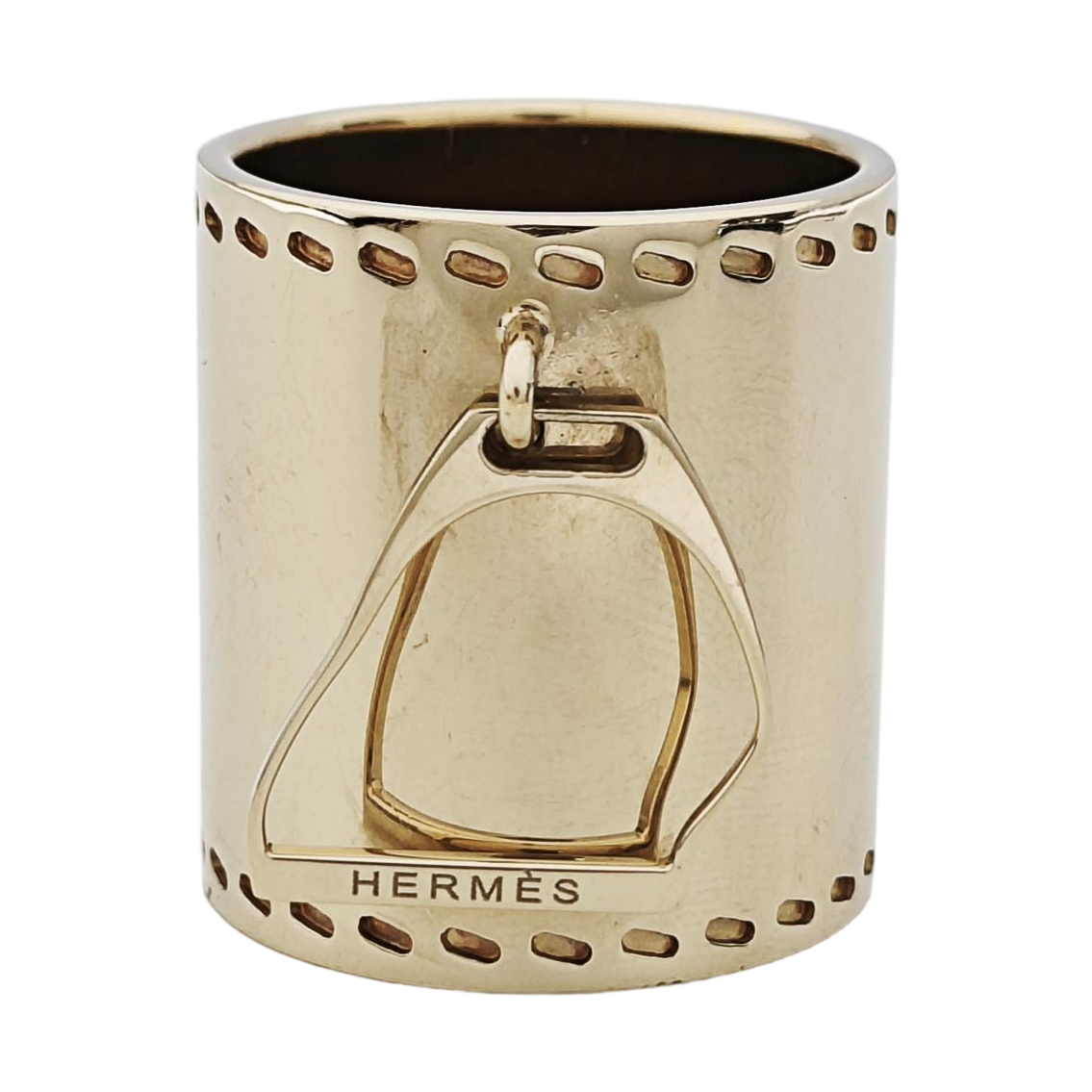 Metal Scarf Ring Gold
