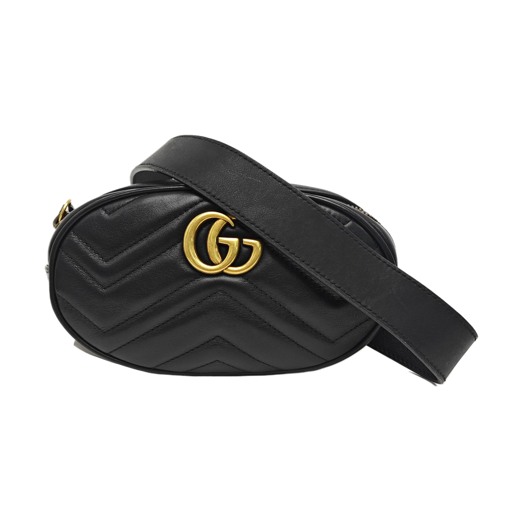 GG Marmont Super Mini Quilted Calfskin Black