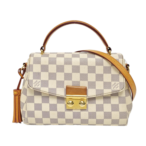 CROISETTE Damier Azur Coated Canvas White