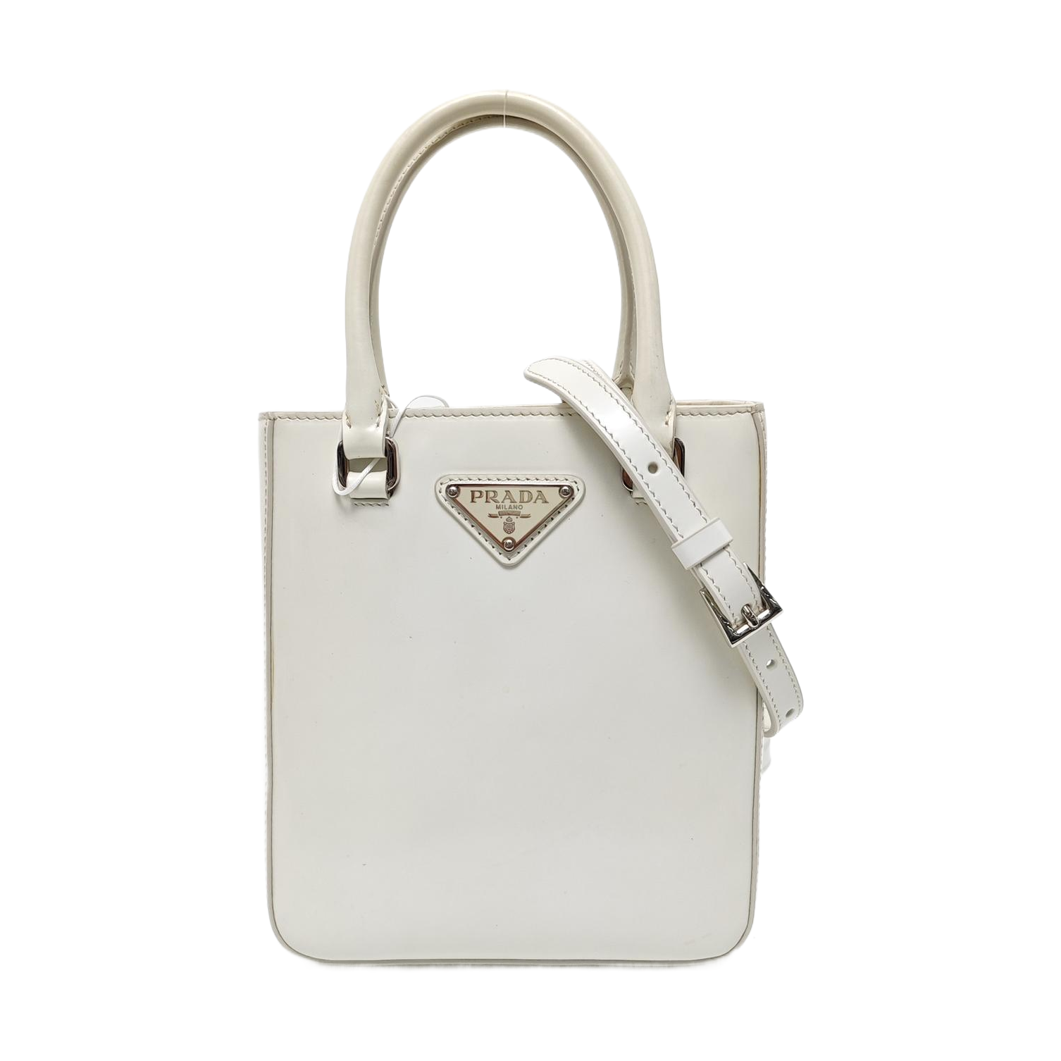 Calfskin Tote Bag Small White