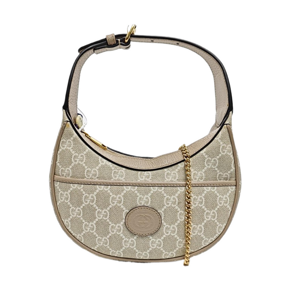 Monogram Coated Canvas Shoulder Bag Beige