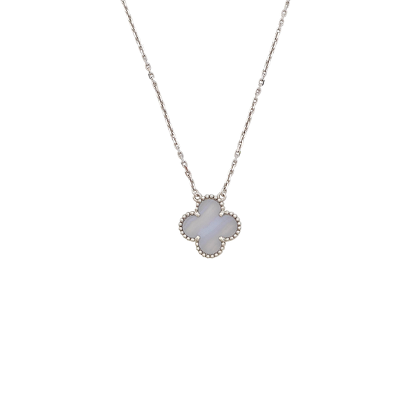 Vintage Alhambra 18k White Gold Purple Necklace