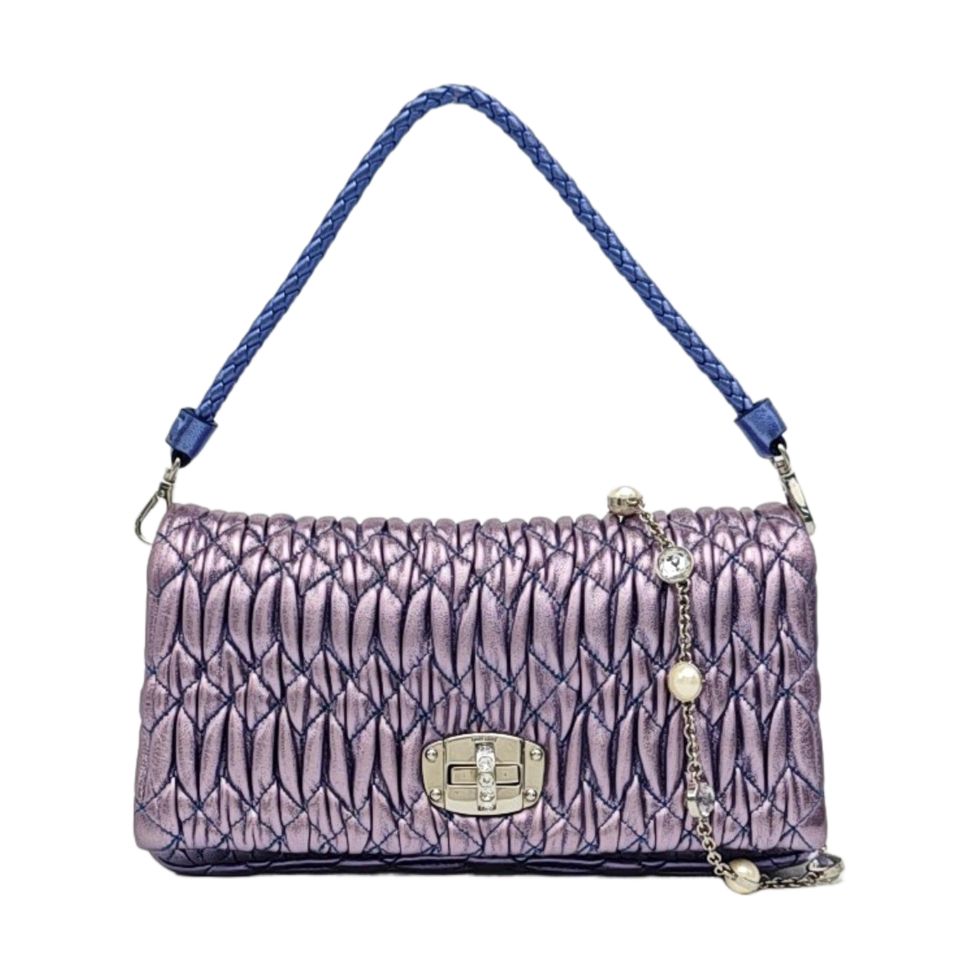 Crystal Quilted Lambskin Purple