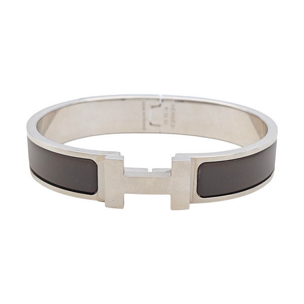 Clic Hh Metal Silver Bangle