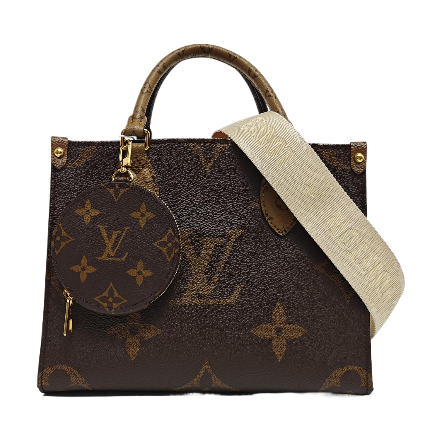 ONTHEGO PM Monogram Coated Canvas Brown