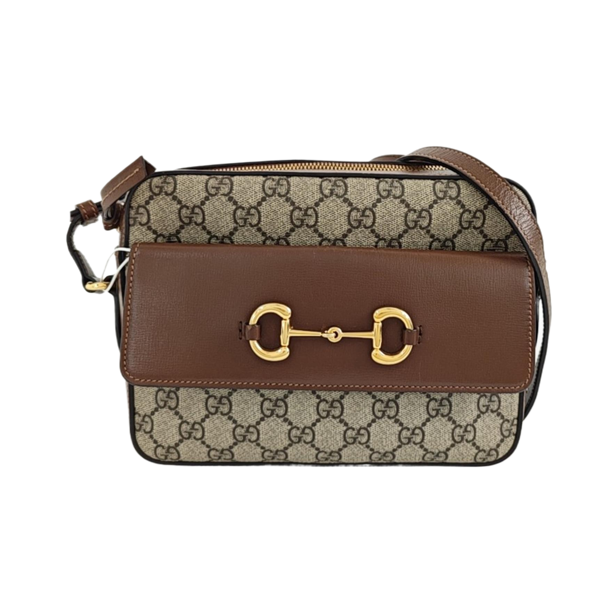 Horsebit 1955 Small Coated Canvas Beige