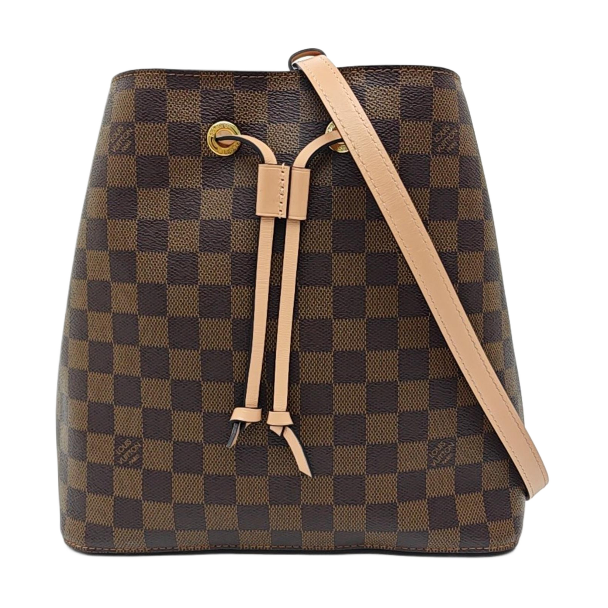 NÉONOÉ MM Damier Ebene Coated Canvas Brown
