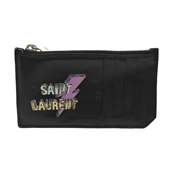 Calfskin Card Holder Black