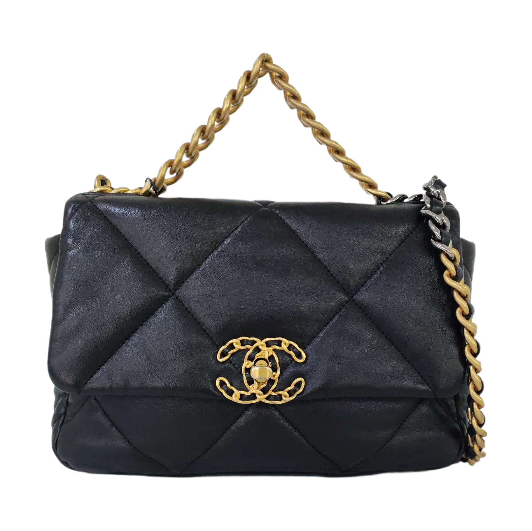 CHANEL 19 Small Quilted Lambskin Black