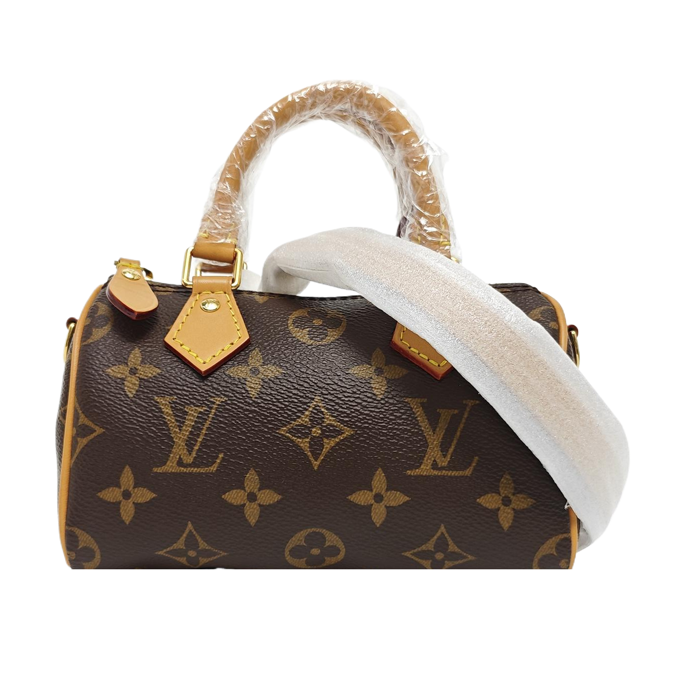 SPEEDY Nano Monogram Coated Canvas Brown