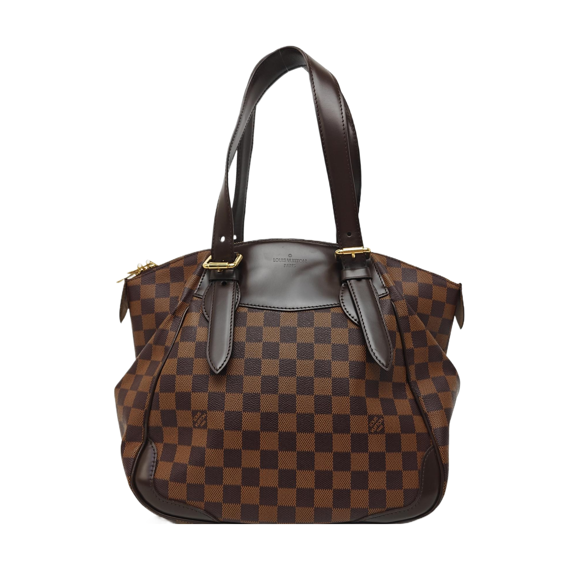 VERONA MM Damier Ebene Coated Canvas Brown