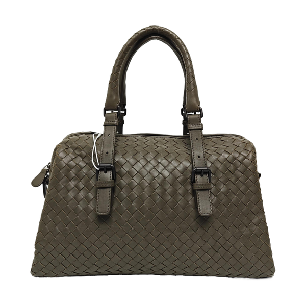 Calfskin Top Handle Bag Gray