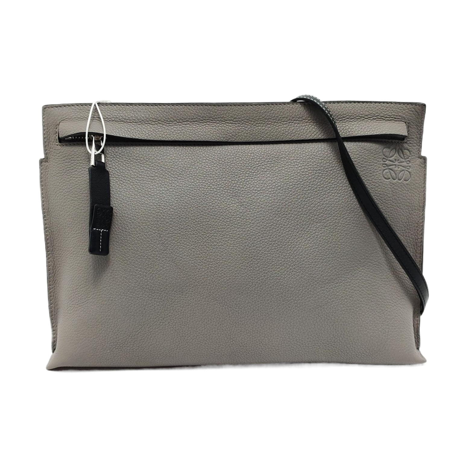 T Pouch Calfskin Gray