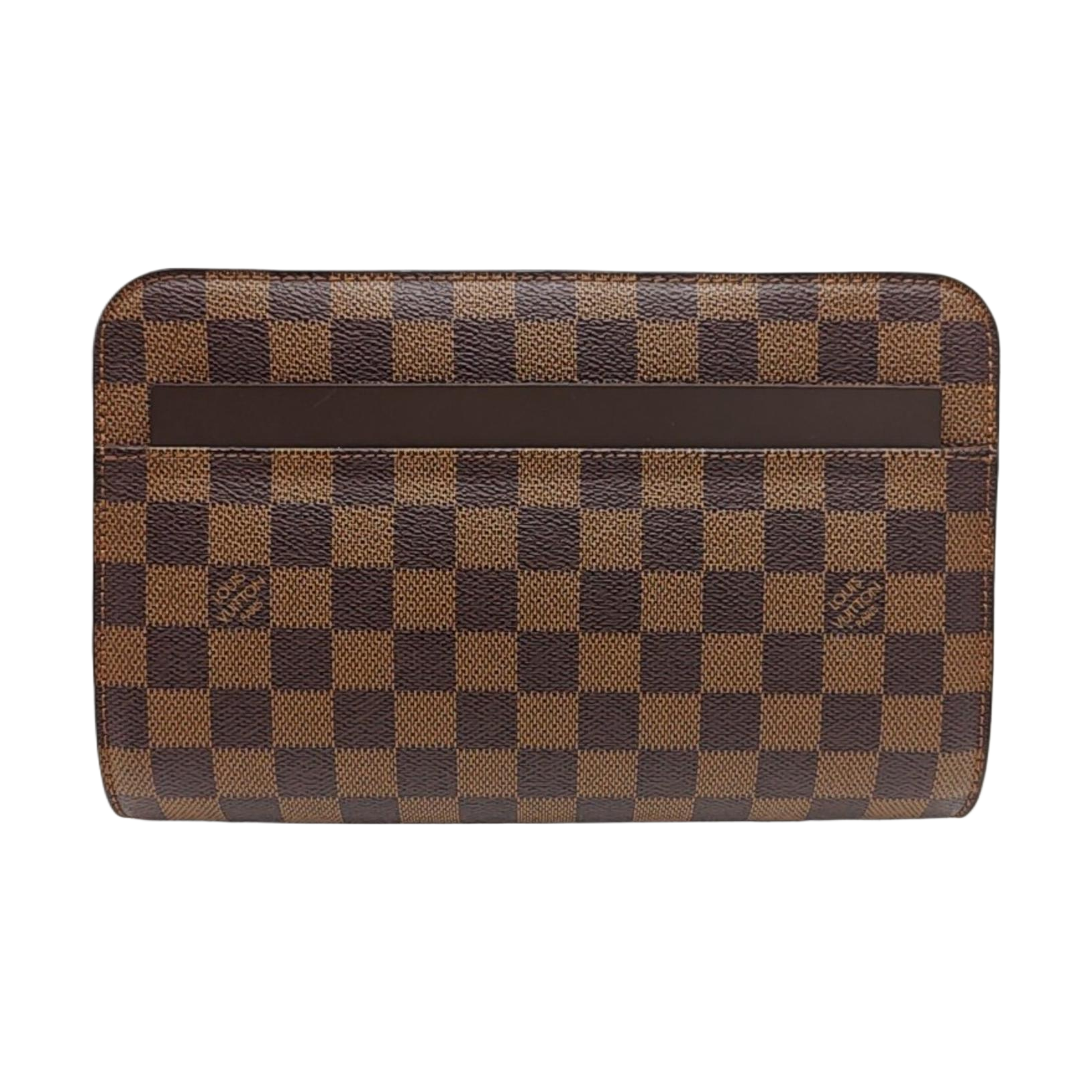 SAINT LOUIS Damier Ebene Coated Canvas Brown