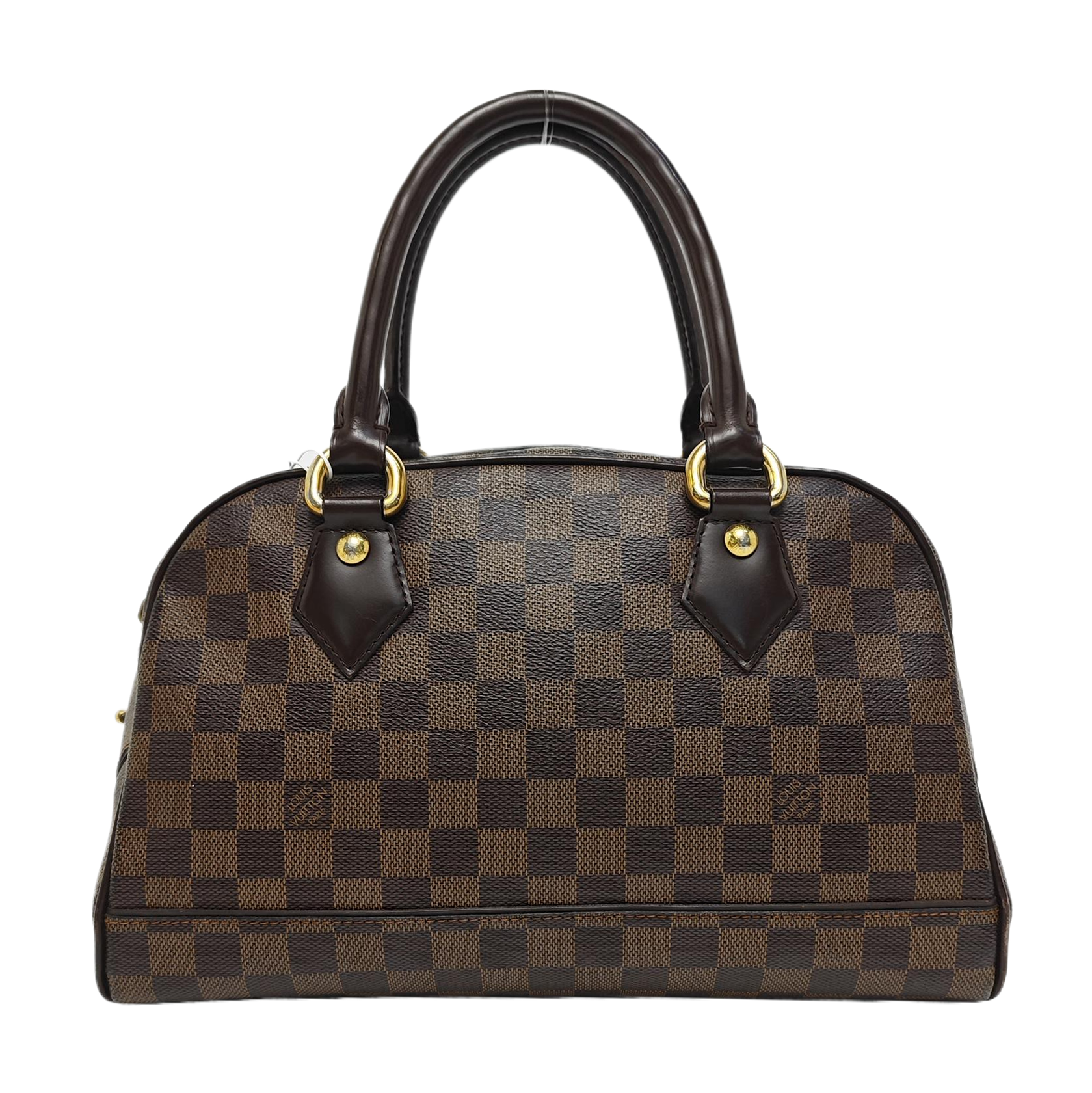 DUOMO Damier Ebene Coated Canvas Brown
