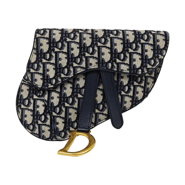 Saddle Mini Oblique Canvas Blue
