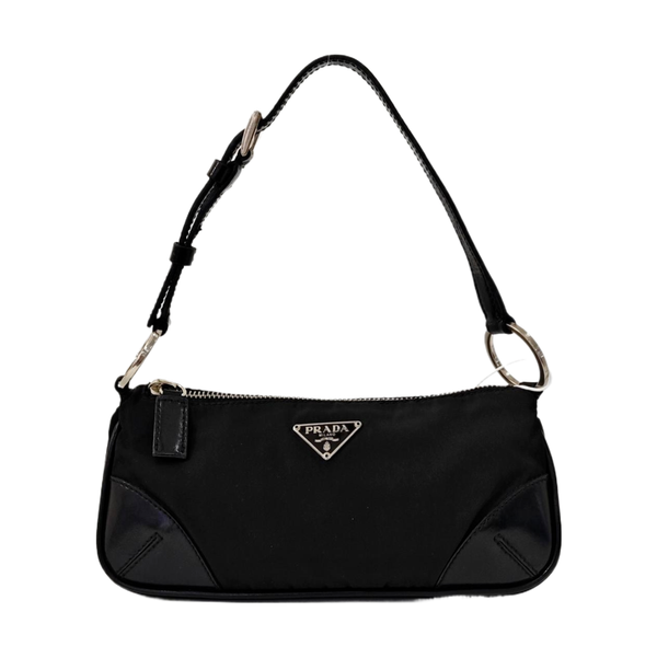 Nylon Top Handle Bag Black