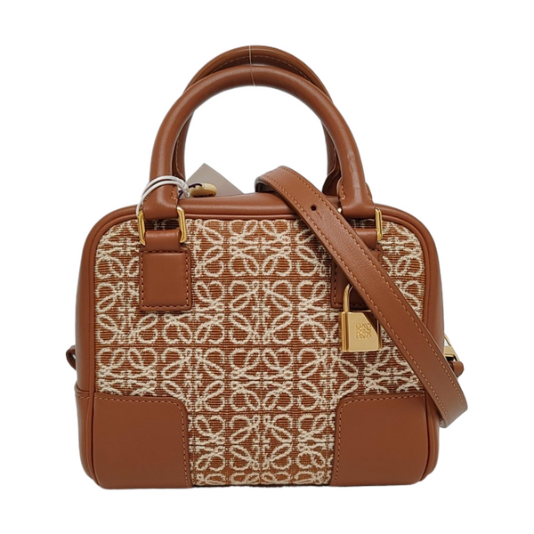 Authenticated pre-owned  Amazona Mini Fabric Brown - Shoulder Bag at Looply