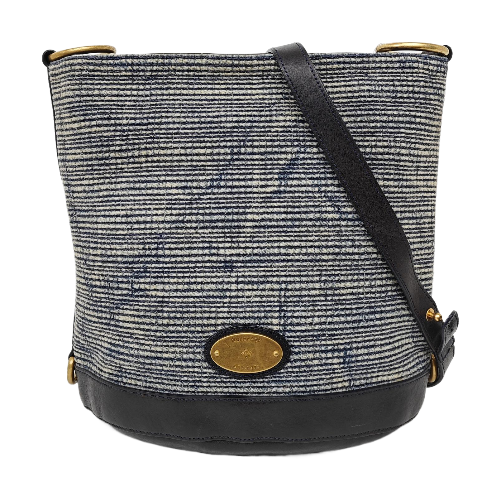 Fabric Bucket Bag Blue