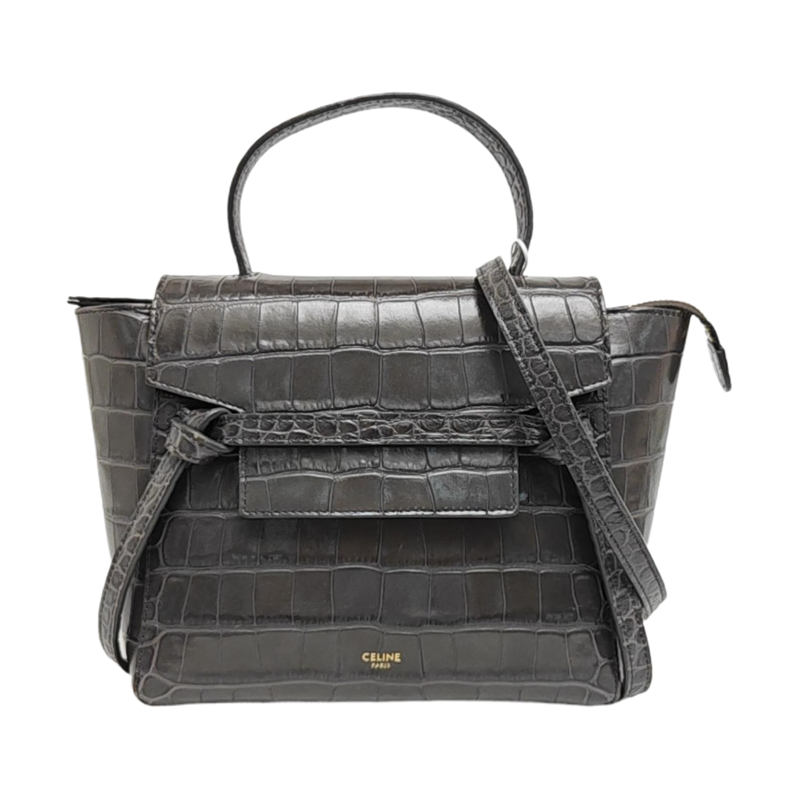 BELT Crocodile Gray