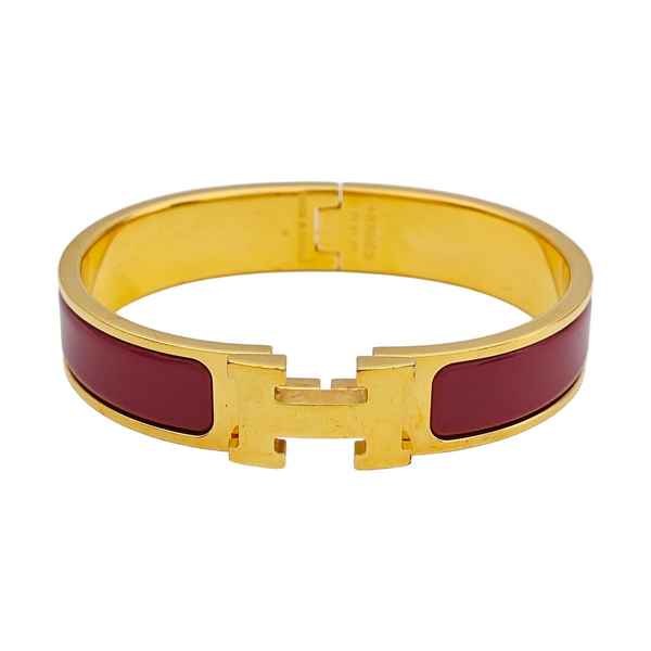 Clic H Metal Gold Bangle