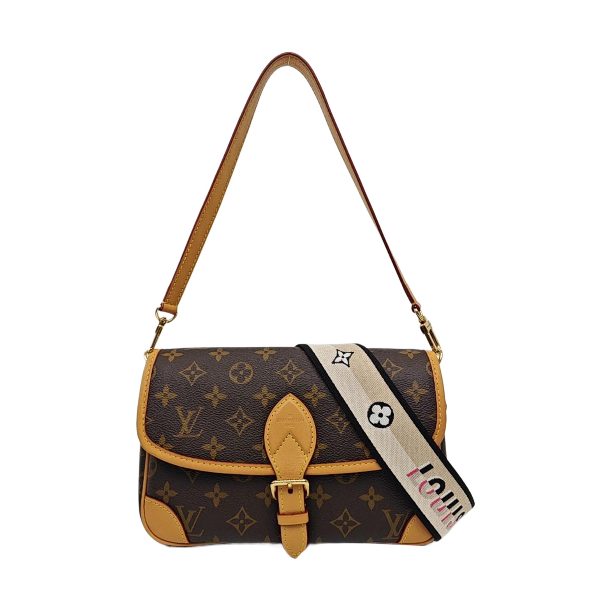 DIANE Monogram Coated Canvas Brown