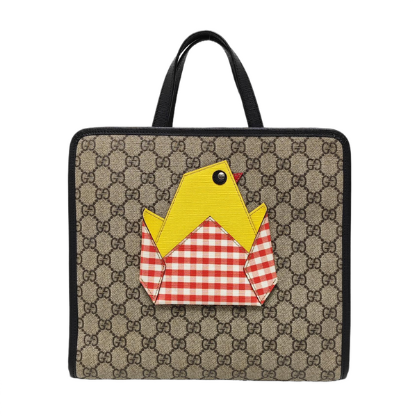Children’s GG Bucket Monogram Coated Canvas Beige