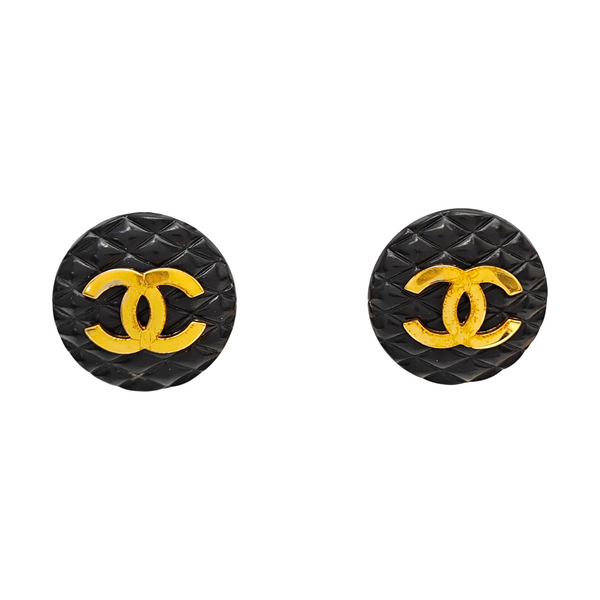 Metal Black Clip On Earrings