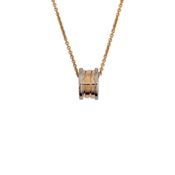 B.ZERO1 18k White Gold Rose Gold Necklace