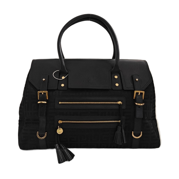 Canvas Top Handle Bag Black