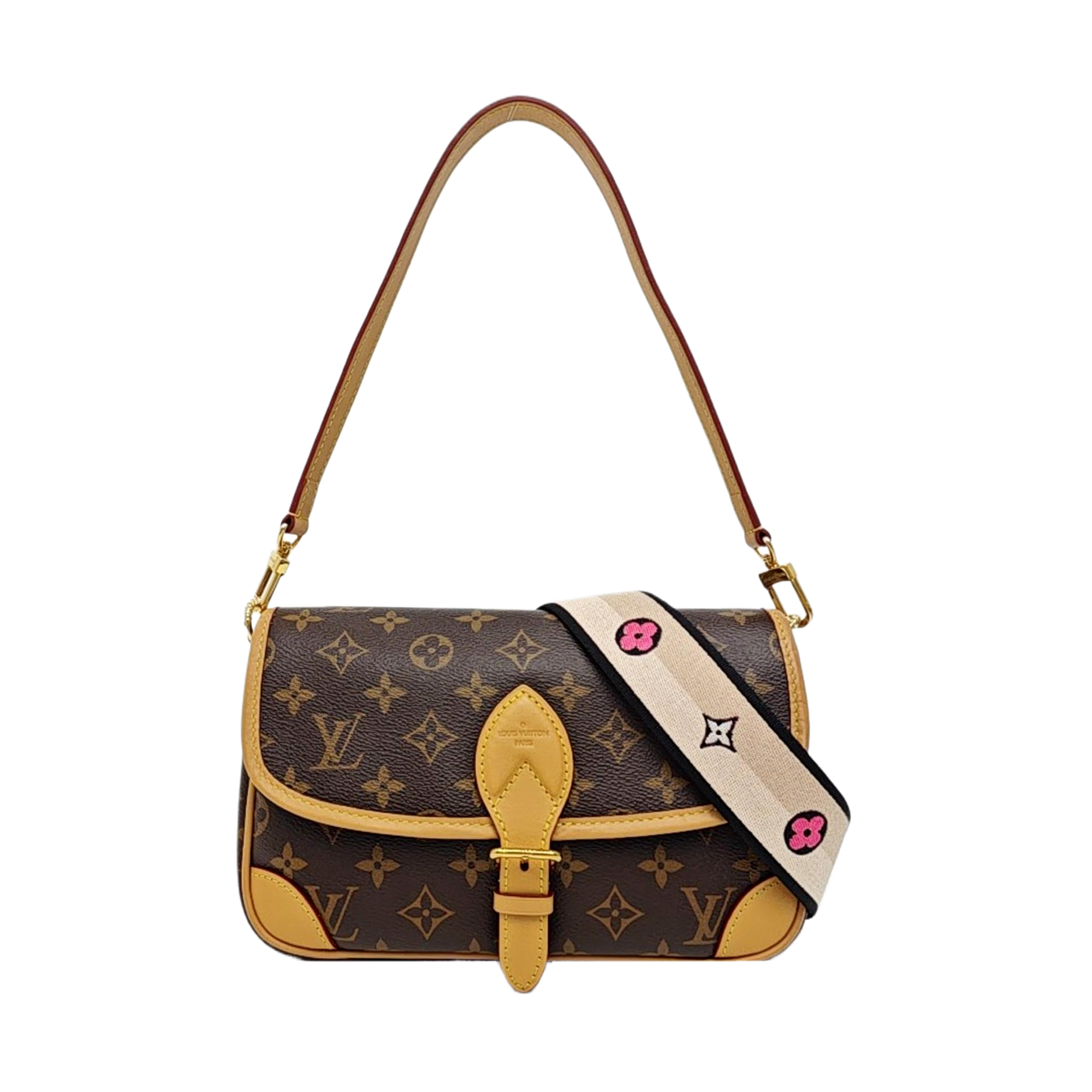 DIANE Monogram Coated Canvas Brown