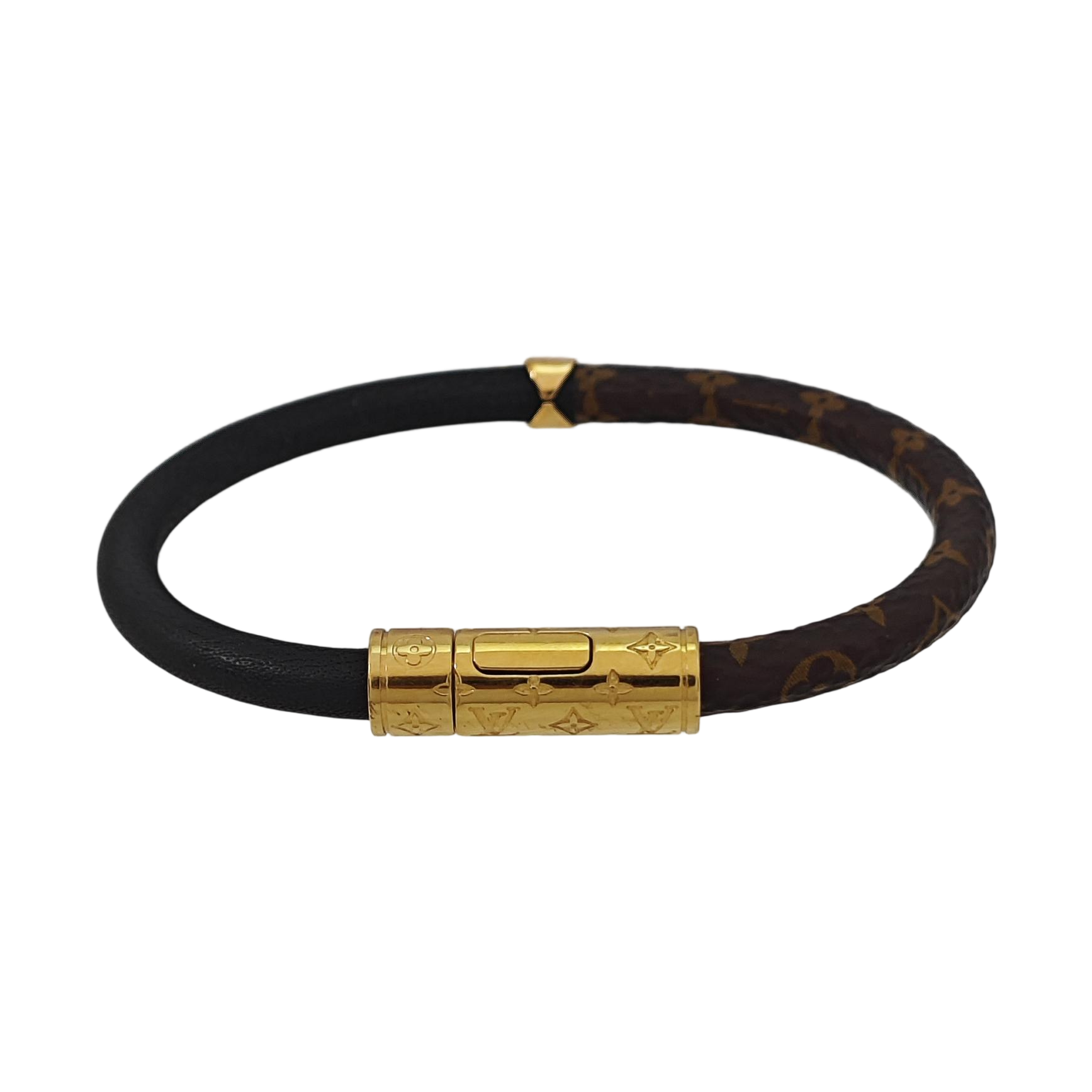 DAILY CONFIDENTIAL Leather Brown Bangle