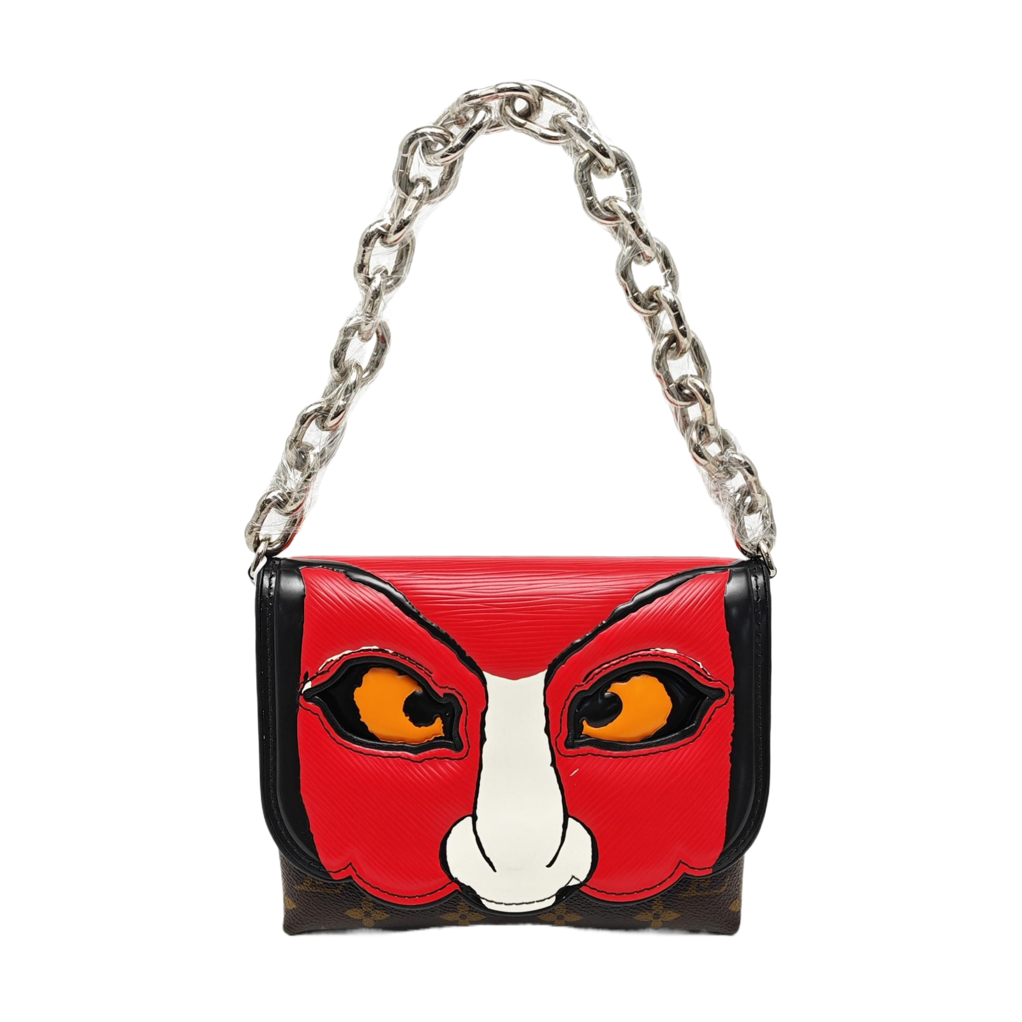 Monogram Coated Canvas Top Handle Bag Red