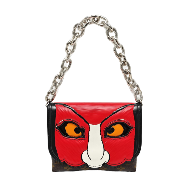 Monogram Coated Canvas Top Handle Bag Red