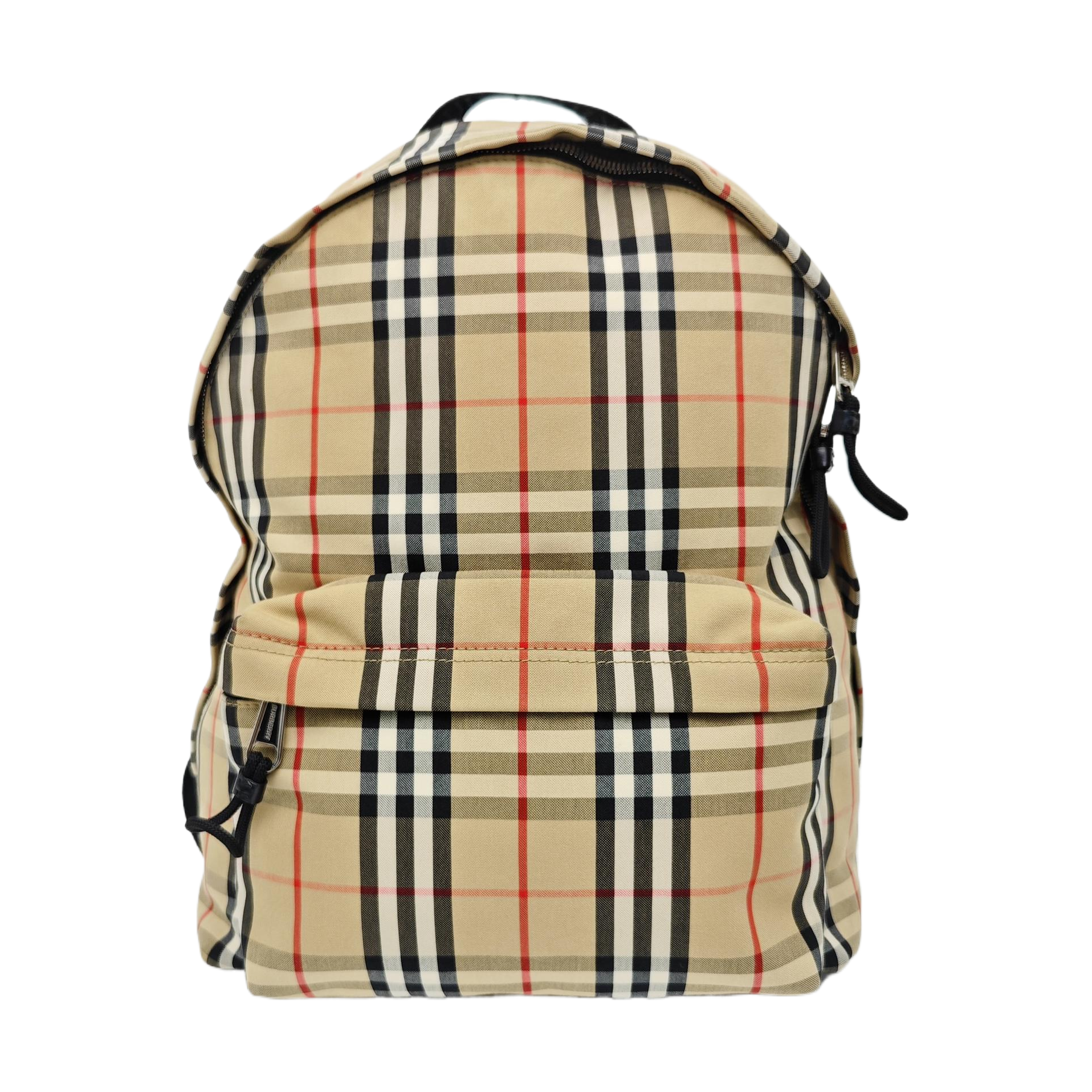 Quilted Fabric Backpack Beige