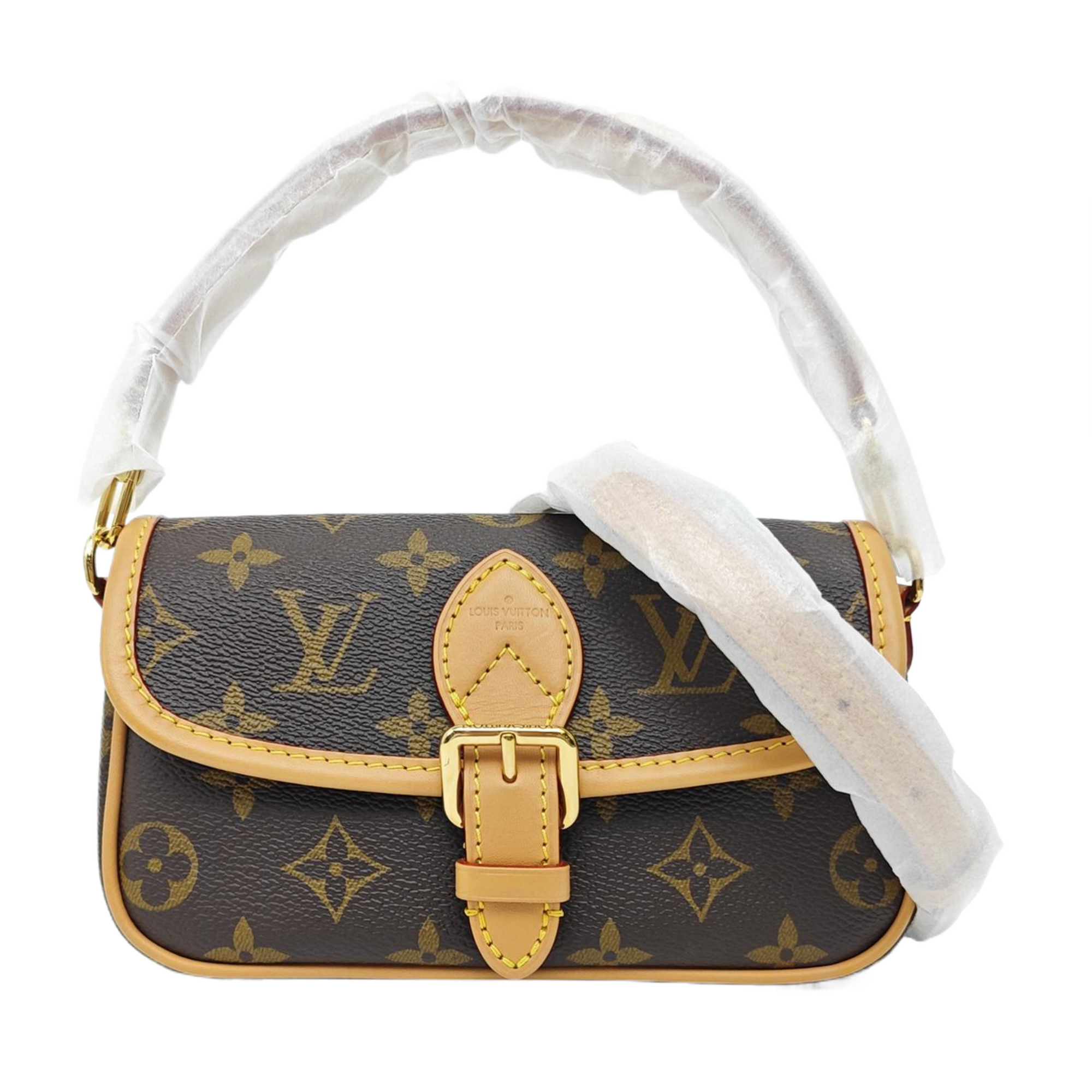 DIANE Nano Monogram Coated Canvas Brown